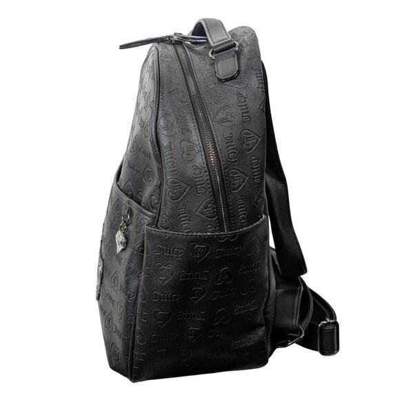 Juicy Couture Liquorice Upgrade U Full Size Faux Leather Black Mini Backpack NWT main image 2